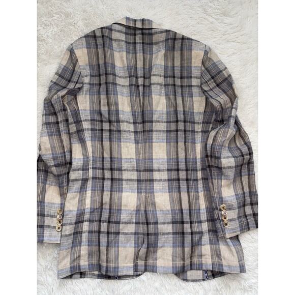 Sieg Madagascar men's sz. S plaid blazer. New w/out tags. Fabulous item - Picture 8 of 8